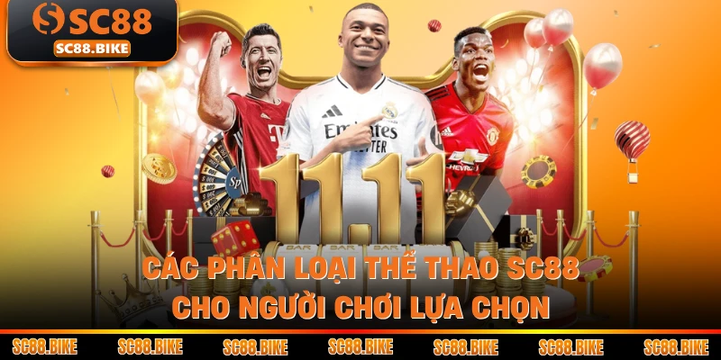 Các phân loại Thể thao SC88 cho người chơi lựa chọn
