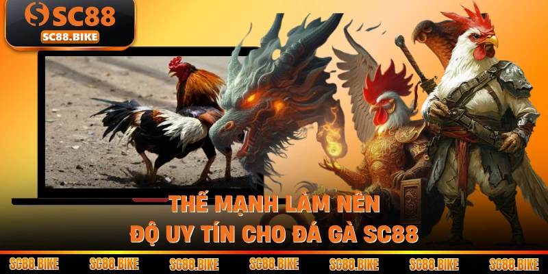 Thế mạnh làm nên độ uy tín cho Đá gà SC88